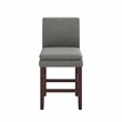 DHP Kent Upholstered Dining Stool Gray Linen with Dark Base