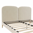 CosmoLiving by Cosmopolitan Coco Upholstered Bed in Queen in Ivory Velvet