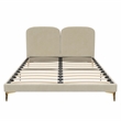 CosmoLiving by Cosmopolitan Coco Upholstered Bed in Queen in Ivory Velvet
