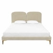 CosmoLiving by Cosmopolitan Coco Upholstered Bed in Queen in Ivory Velvet