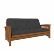 Trule 6-Inch Bonnell Coil Futon Mattress Linen Full in Dark Gray