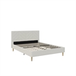 DHP Andrea Tufted Upholstered Full Platform Bed in Gray Linen