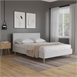 DHP Andrea Tufted Upholstered Full Platform Bed in Gray Linen