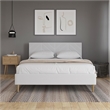 DHP Andrea Tufted Upholstered Full Platform Bed in Gray Linen