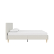 DHP Andrea Tufted Upholstered Full Platform Bed in Gray Linen