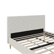 DHP Andrea Tufted Upholstered Full Platform Bed in Gray Linen