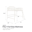 Novogratz Bushwick Metal Full Loft Bed in Off White