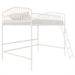 Novogratz Bushwick Metal Full Loft Bed in Off White