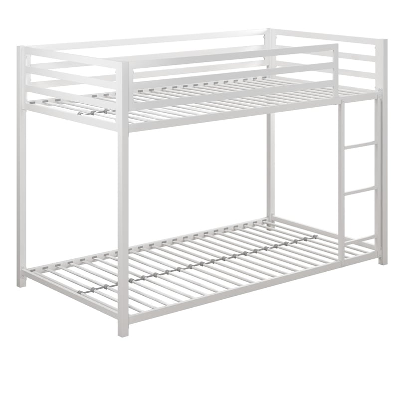 DHP Mabel Metal Twin/Twin Bunk Bed in White