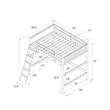DHP Denver Full Size Loft Bed in Gray