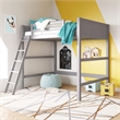 DHP Denver Full Size Loft Bed in Gray