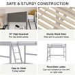 DHP Denver Full Size Loft Bed in Gray