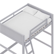 DHP Denver Full Size Loft Bed in Gray
