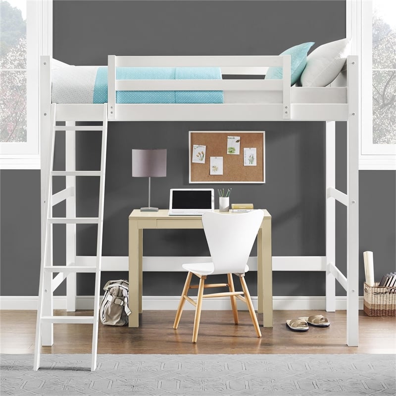 DHP Moon Bay Loft Bed in White