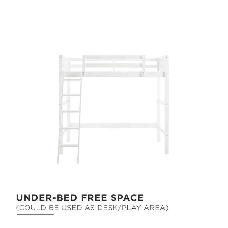 DHP Moon Bay Loft Bed in White