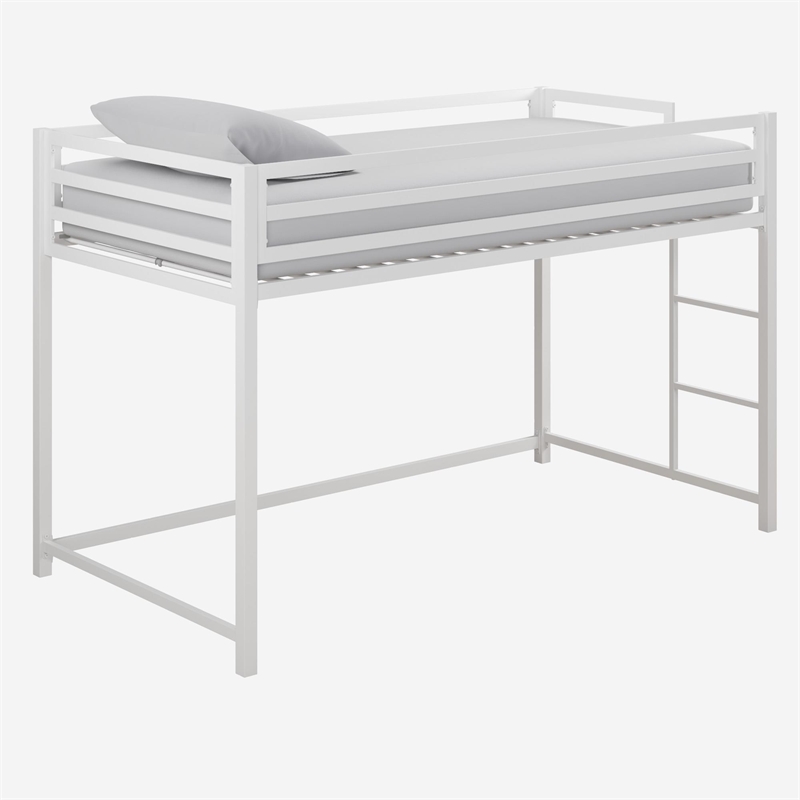 DHP Mabel Metal Junior Loft Bed in White