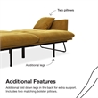 Mr. Kate Neely Futon with Bolster Pillows in Mustard Velvet