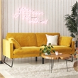 Mr. Kate Neely Futon with Bolster Pillows in Mustard Velvet