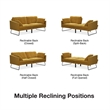 Mr. Kate Neely Futon with Bolster Pillows in Mustard Velvet