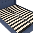 Novogratz Her Majesty Lift Up Storage Queen Bed Frame in Blue Linen