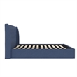 Novogratz Her Majesty Lift Up Storage Queen Bed Frame in Blue Linen