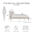 Mr. Kate Daphne Queen Upholstered Platform Bed in Ivory Velvet