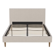 Mr. Kate Daphne Queen Upholstered Platform Bed in Ivory Velvet