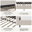 Mr. Kate Daphne Queen Upholstered Platform Bed in Ivory Velvet