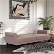 Novogratz Cassidy Upholstered Futon in Blush Velvet