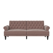 Novogratz Cassidy Upholstered Futon in Blush Velvet