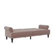 Novogratz Cassidy Upholstered Futon in Blush Velvet