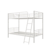 Mainstays Convertible Twin over Twin Metal Bunk Bed in Off White