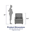Baby Relax Bennet Transitional Wingback Nursery Rocker Chair in Gray