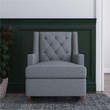 Baby Relax Bennet Transitional Wingback Nursery Rocker Chair in Gray