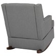 Baby Relax Bennet Transitional Wingback Nursery Rocker Chair in Gray