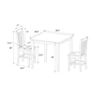 DHP Shiloh 3-Piece Counter Height Dining Set in Rustic Mahogany/White