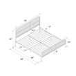 Mr. Kate Roxanne King Metal Platform Bed Frame with Cane Headboard in Black