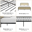 Mr. Kate Roxanne King Metal Platform Bed Frame with Cane Headboard in Black