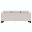 DHP Brooklyn Upholstered Wood Base Sofa w/2 Throw Cushions in Textured Beige