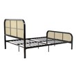 Mr. Kate Roxanne Queen Metal Platform Bed Frame w/Cane Headboard in Black