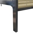 Mr. Kate Roxanne Queen Metal Platform Bed Frame w/Cane Headboard in Black