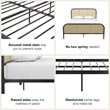 Mr. Kate Roxanne Queen Metal Platform Bed Frame w/Cane Headboard in Black