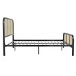 Mr. Kate Roxanne Queen Metal Platform Bed Frame w/Cane Headboard in Black
