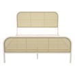 Mr. Kate Roxanne Queen Metal Platform Bed Frame w/Cane Headboard in Parchment