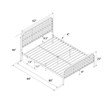 Mr. Kate Roxanne Queen Metal Platform Bed Frame w/Cane Headboard in Parchment