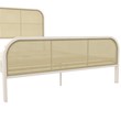 Mr. Kate Roxanne Queen Metal Platform Bed Frame w/Cane Headboard in Parchment