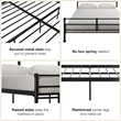 Mr. Kate MacKenzie Full Metal Platform Bed Frame w/3 Adjustable Heights - Black