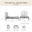 Mr. Kate MacKenzie Full Metal Platform Bed Frame w/3 Adjustable Heights - Black