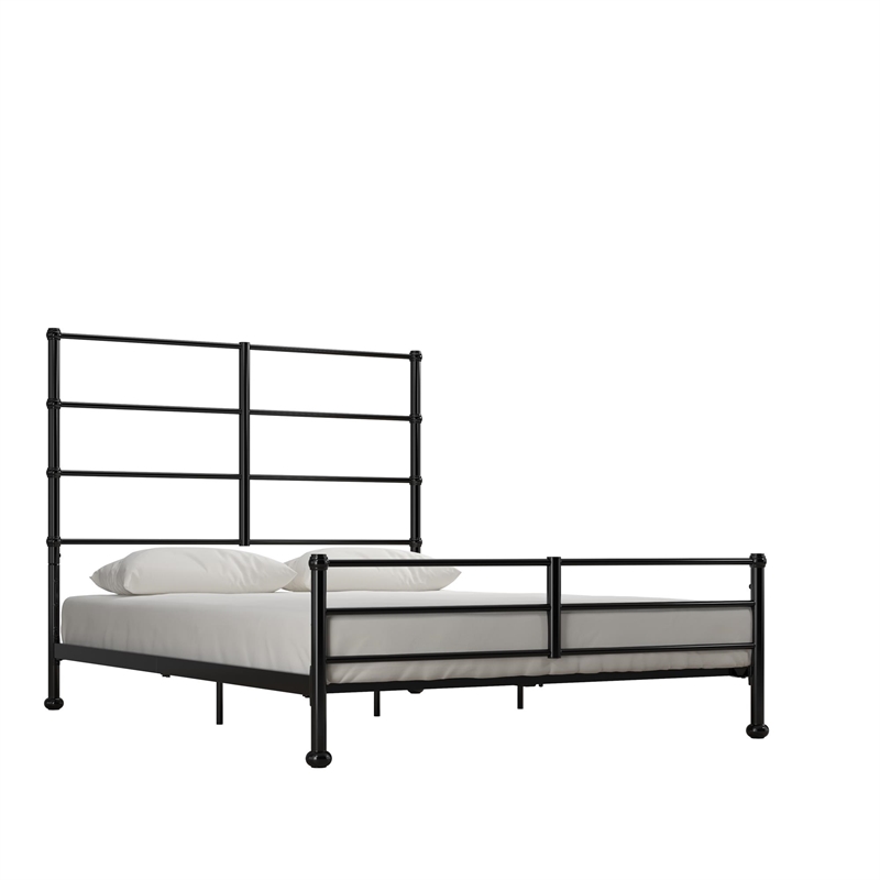 Mr. Kate MacKenzie Full Metal Platform Bed Frame w/3 Adjustable Heights - Black