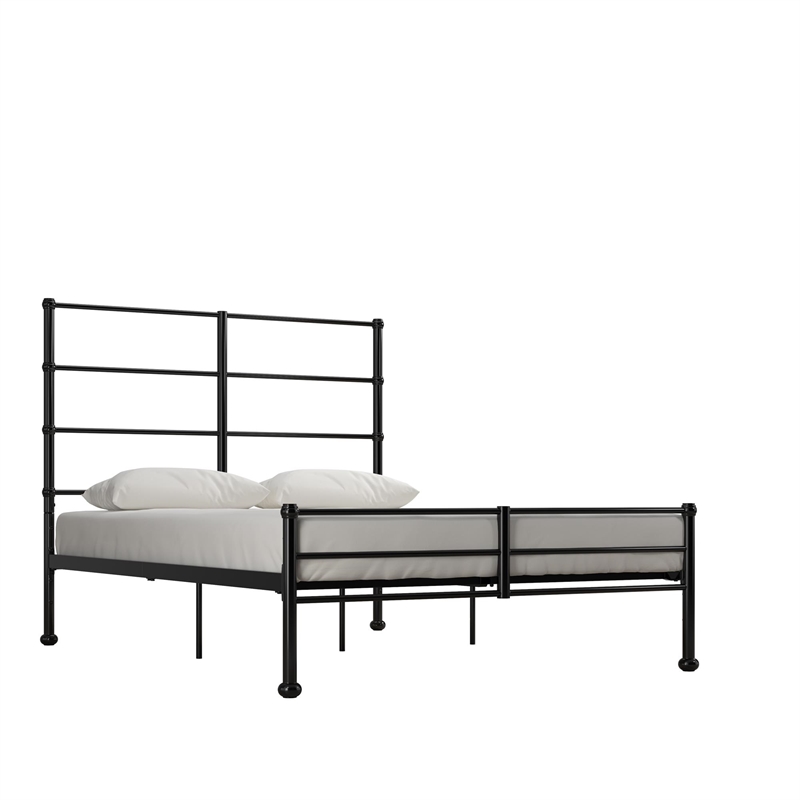 Mr. Kate MacKenzie Full Metal Platform Bed Frame w/3 Adjustable Heights - Black